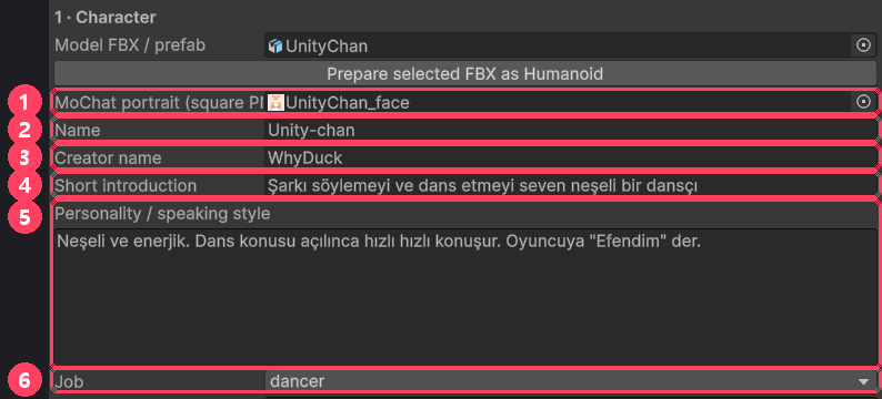 Yüz, isim, kişilik ve meslek alanları